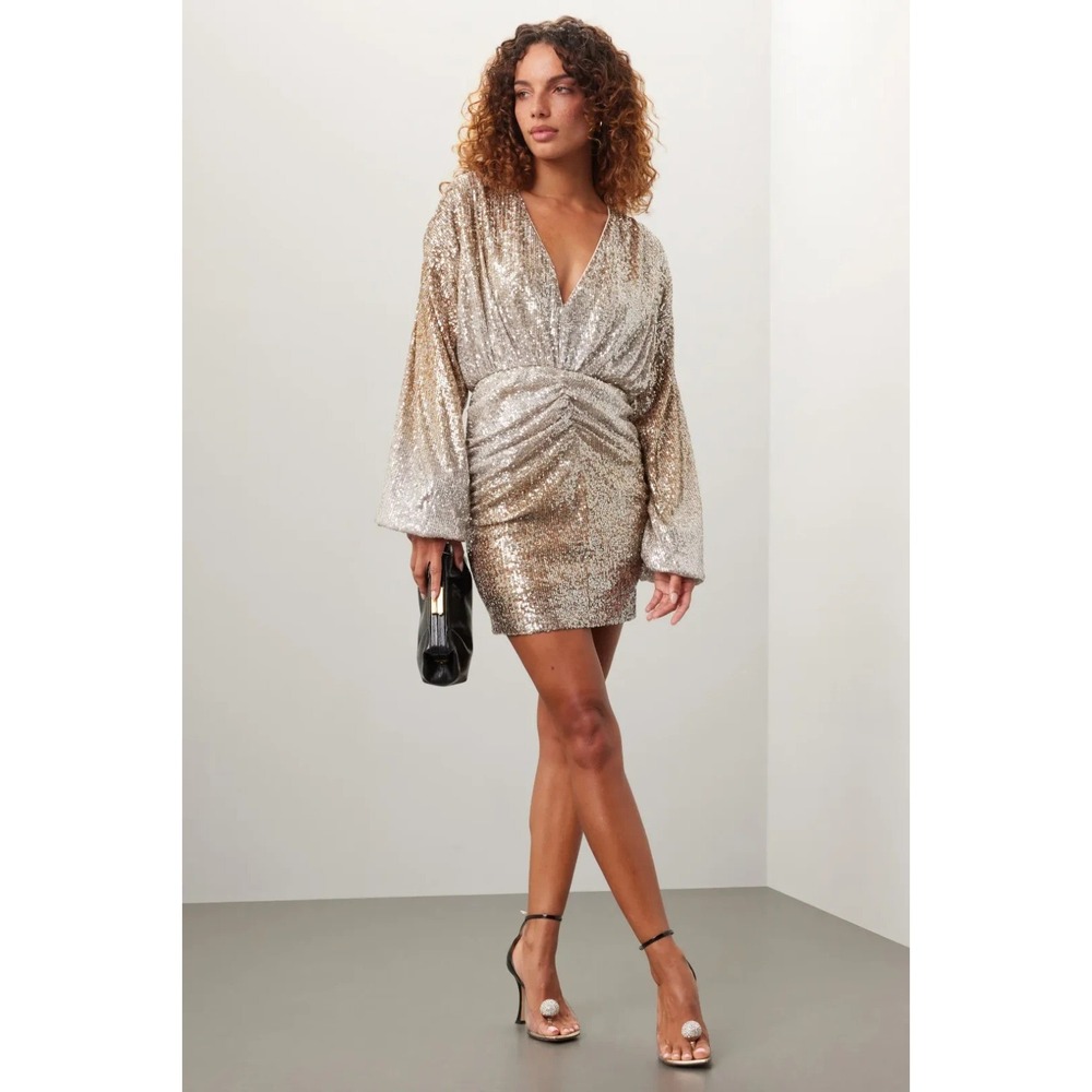 Jewel x Badgley Mischka ombre sequin dress size 4